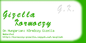 gizella kormoczy business card